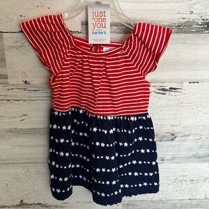 Carter’s July 4th Stars and Stripes Dress Size 6 Months NEW